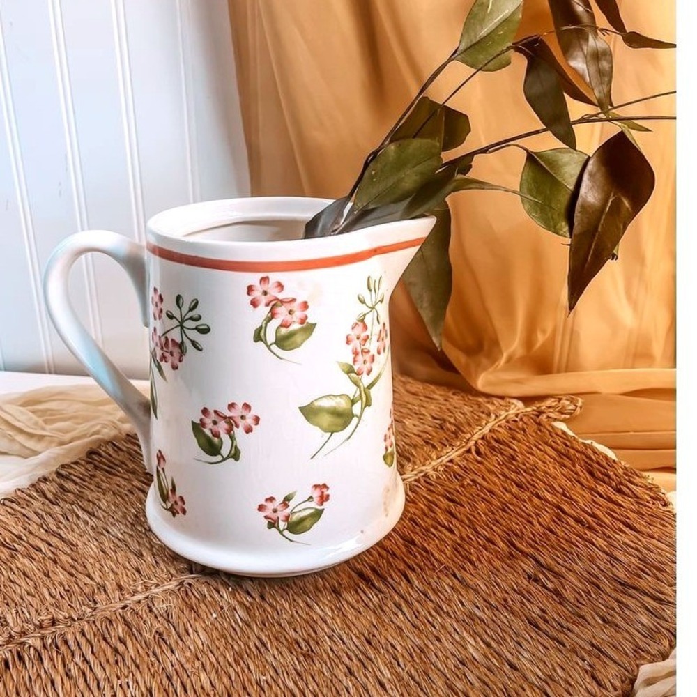Harry & David Floral Pitcher